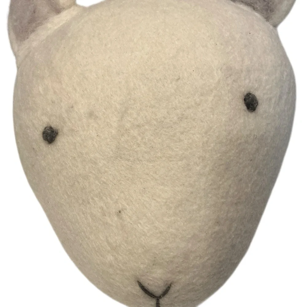 Crate & kids felt bunny animal face room wall decor